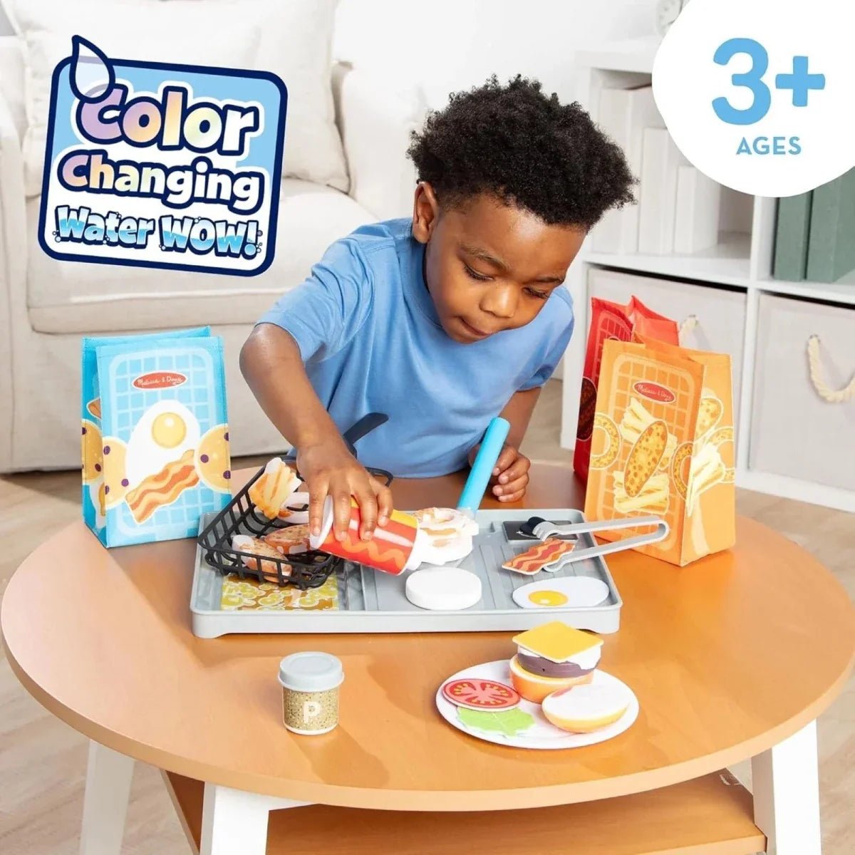 Melissa & Doug Flip & Fry Grill Play Set | Luxury Home Accessories | Heulog Glow