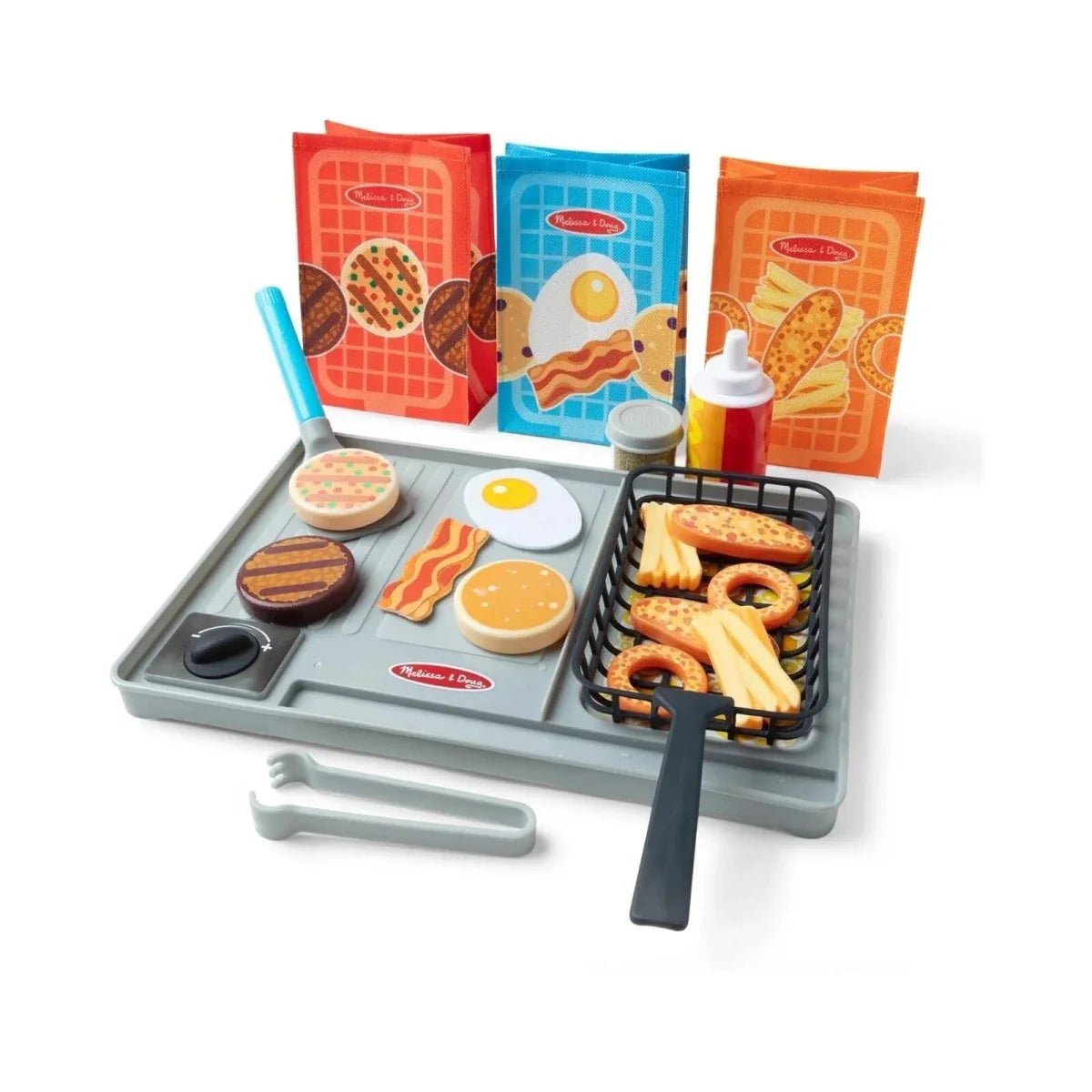 Melissa & Doug Flip & Fry Grill Play Set | Luxury Home Accessories | Heulog Glow