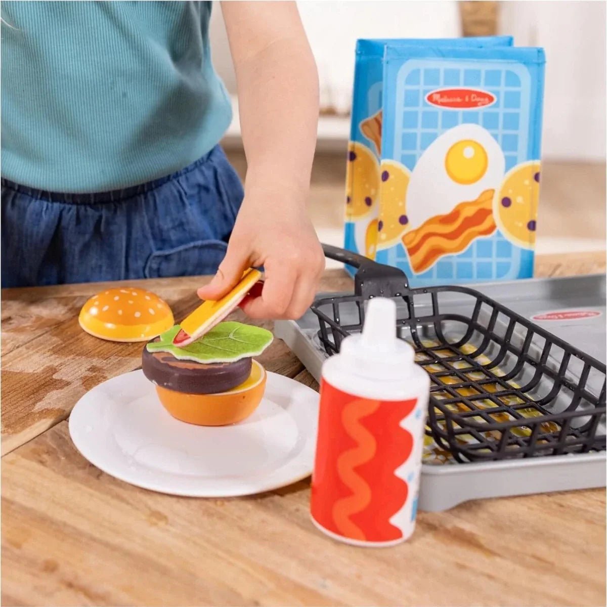Melissa & Doug Flip & Fry Grill Play Set | Luxury Home Accessories | Heulog Glow