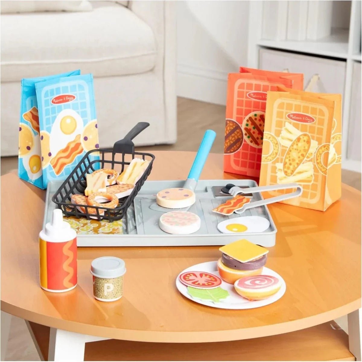 Melissa & Doug Flip & Fry Grill Play Set | Luxury Home Accessories | Heulog Glow