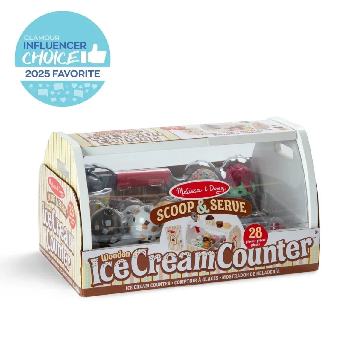 Melissa & Doug Wooden Ice Cream Counter Play Set | Luxury Home Accessories | Heulog Glow