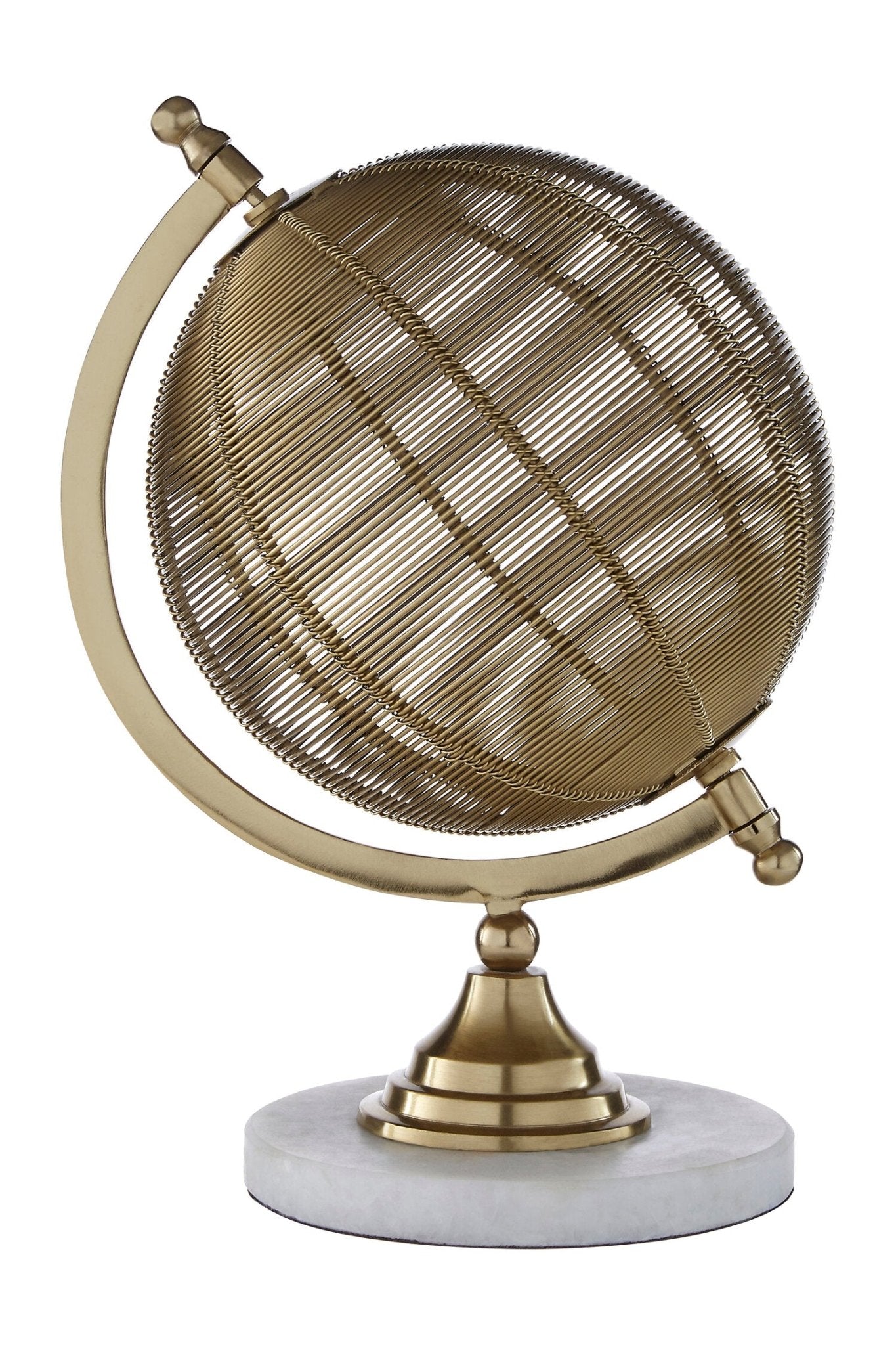 Melora Wire Globe With Marble Base | Luxury Home Accessories | Heulog Glow