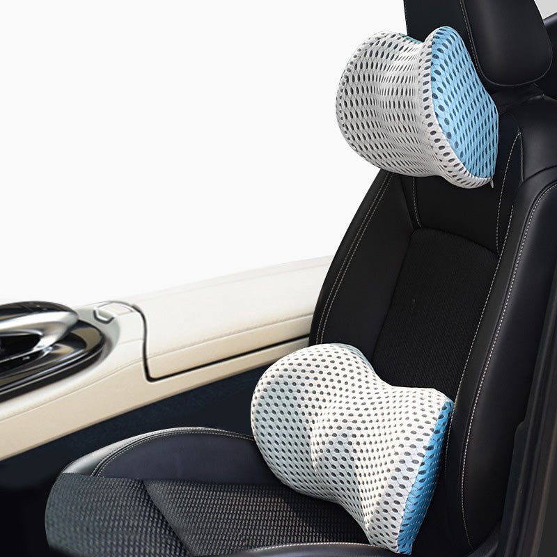 Memory Foam Car Headrest Lumbar Support Set | Luxury Home Accessories | Heulog Glow