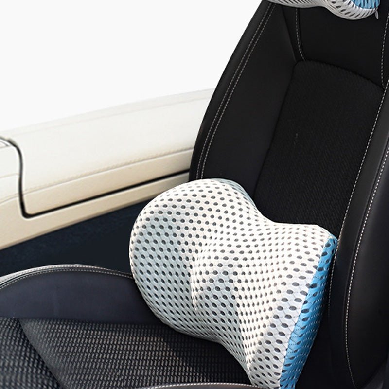 Memory Foam Car Headrest Lumbar Support Set | Luxury Home Accessories | Heulog Glow