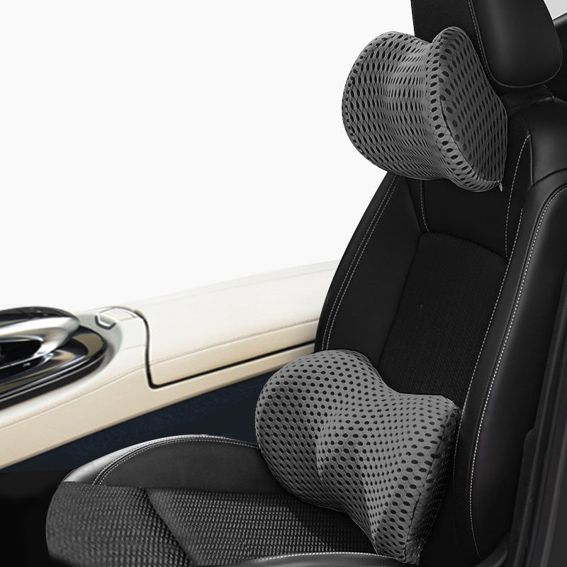 Memory Foam Car Headrest Lumbar Support Set | Luxury Home Accessories | Heulog Glow