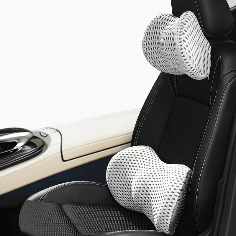 Memory Foam Car Headrest Lumbar Support Set | Luxury Home Accessories | Heulog Glow