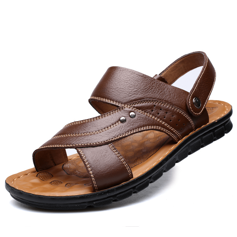 Men Sandals Summer Beach Shoes Adjustable Back Strap Design Slippers Slides | Luxury Home Accessories | Heulog Glow