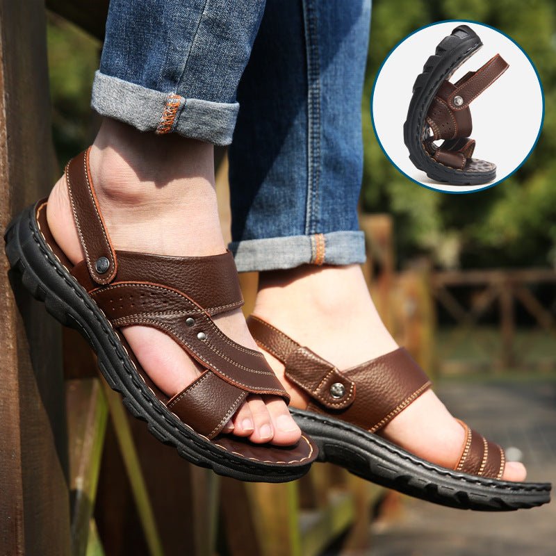 Men Sandals Summer Beach Shoes Adjustable Back Strap Design Slippers Slides | Luxury Home Accessories | Heulog Glow