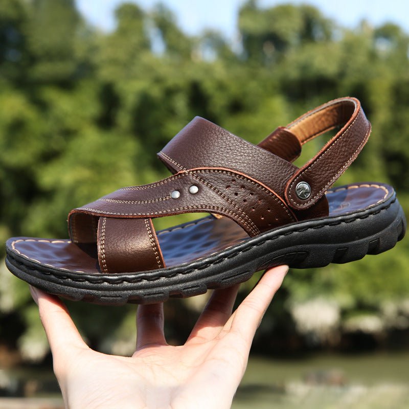 Men Sandals Summer Beach Shoes Adjustable Back Strap Design Slippers Slides | Luxury Home Accessories | Heulog Glow