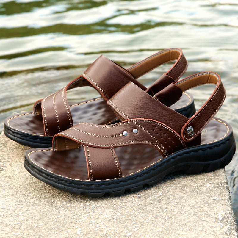 Men Sandals Summer Beach Shoes Adjustable Back Strap Design Slippers Slides | Luxury Home Accessories | Heulog Glow