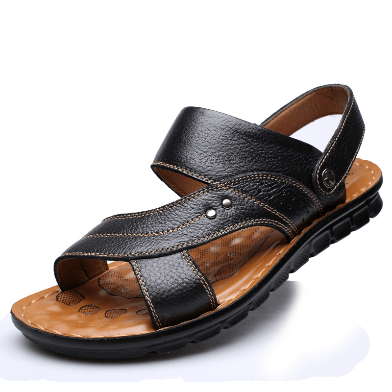 Men Sandals Summer Beach Shoes Adjustable Back Strap Design Slippers Slides | Luxury Home Accessories | Heulog Glow