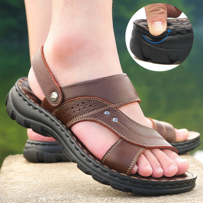 Men Sandals Summer Beach Shoes Adjustable Back Strap Design Slippers Slides | Luxury Home Accessories | Heulog Glow