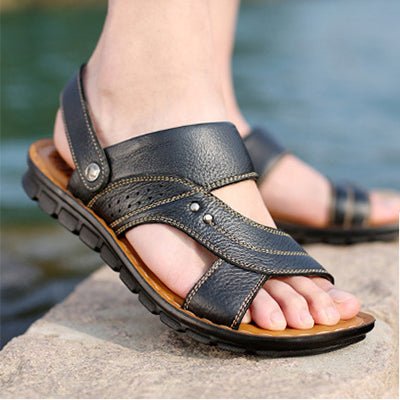 Men Sandals Summer Beach Shoes Adjustable Back Strap Design Slippers Slides | Luxury Home Accessories | Heulog Glow