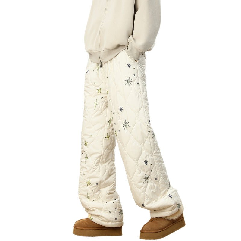 Men Winter Fleece-lined And Thickened Wide-leg Pants | Luxury Home Accessories | Heulog Glow