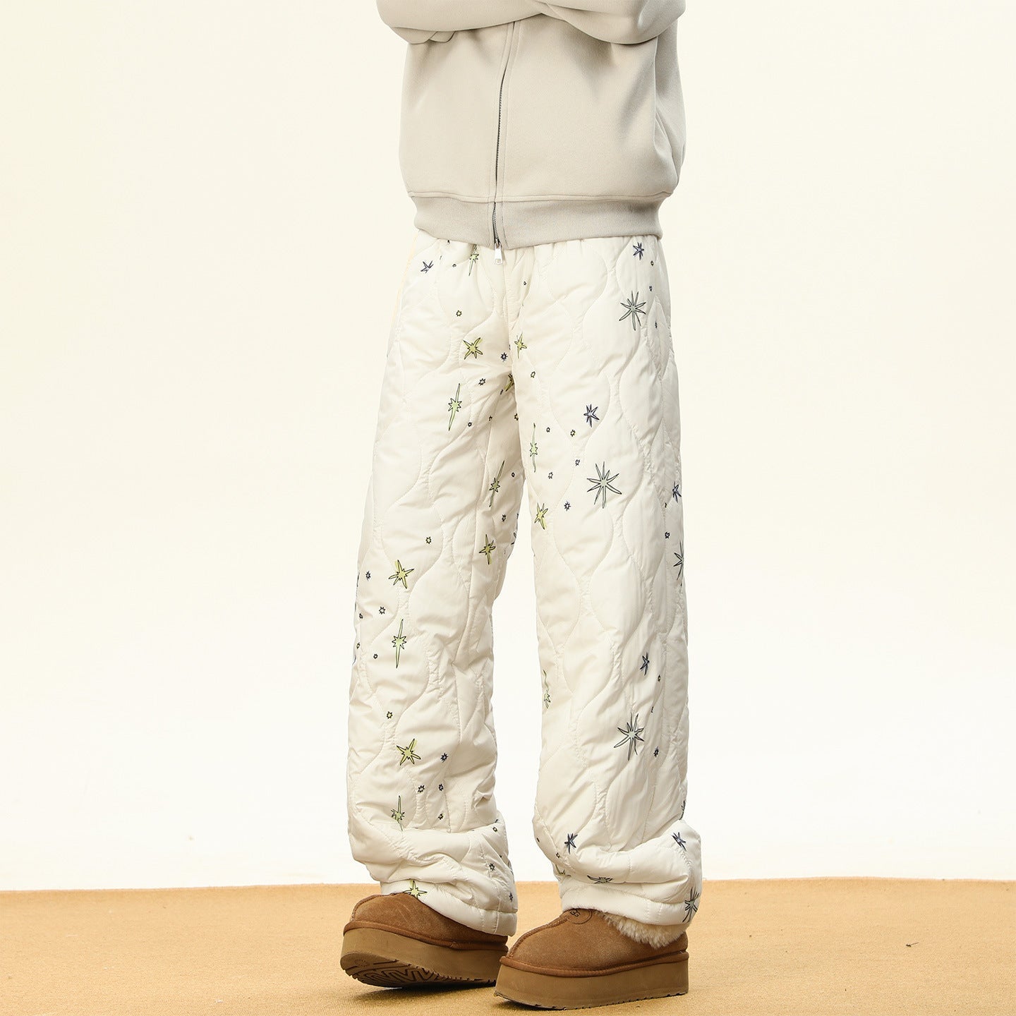 Men Winter Fleece-lined And Thickened Wide-leg Pants | Luxury Home Accessories | Heulog Glow