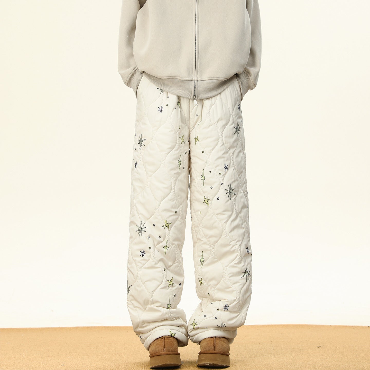 Men Winter Fleece-lined And Thickened Wide-leg Pants | Luxury Home Accessories | Heulog Glow