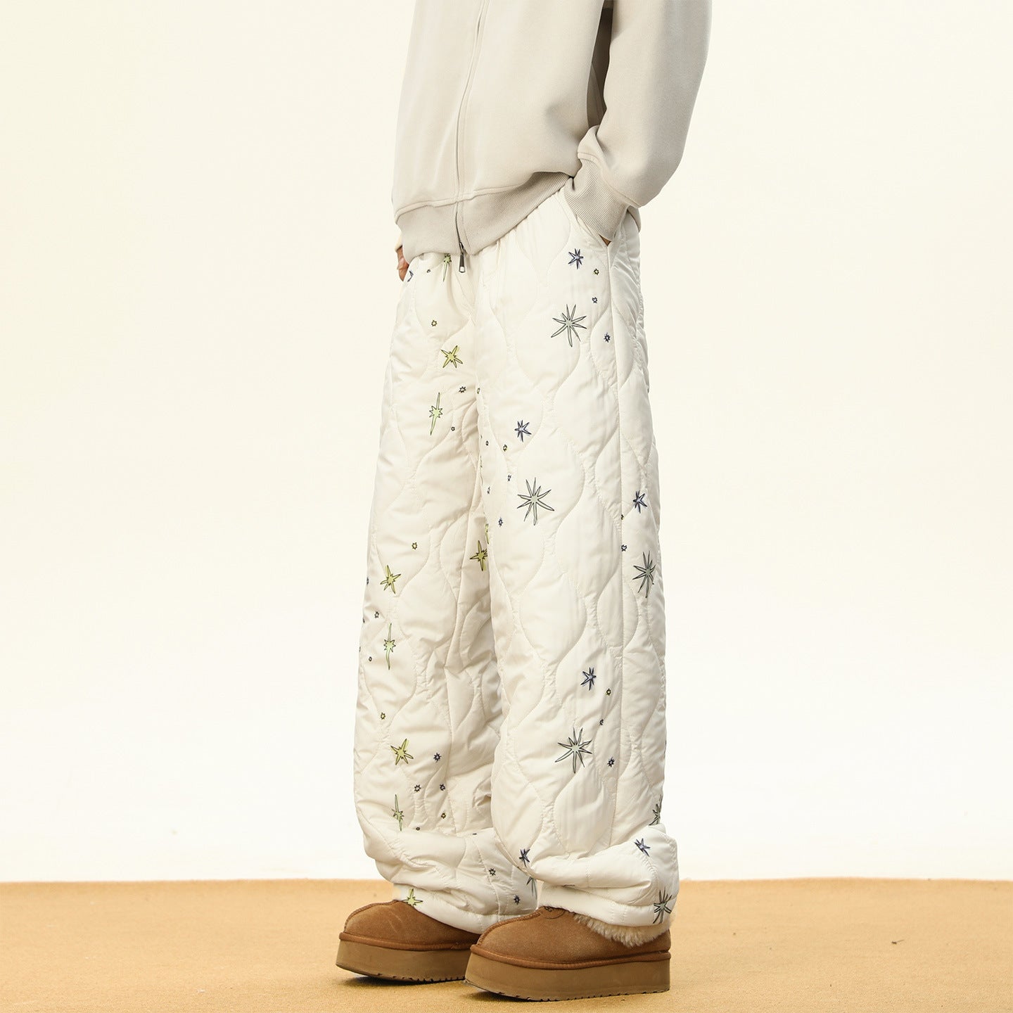 Men Winter Fleece-lined And Thickened Wide-leg Pants | Luxury Home Accessories | Heulog Glow
