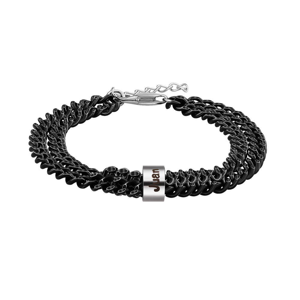 Men's Beaded Letter Bracelet Father's Day Gift | Luxury Home Accessories | Heulog Glow