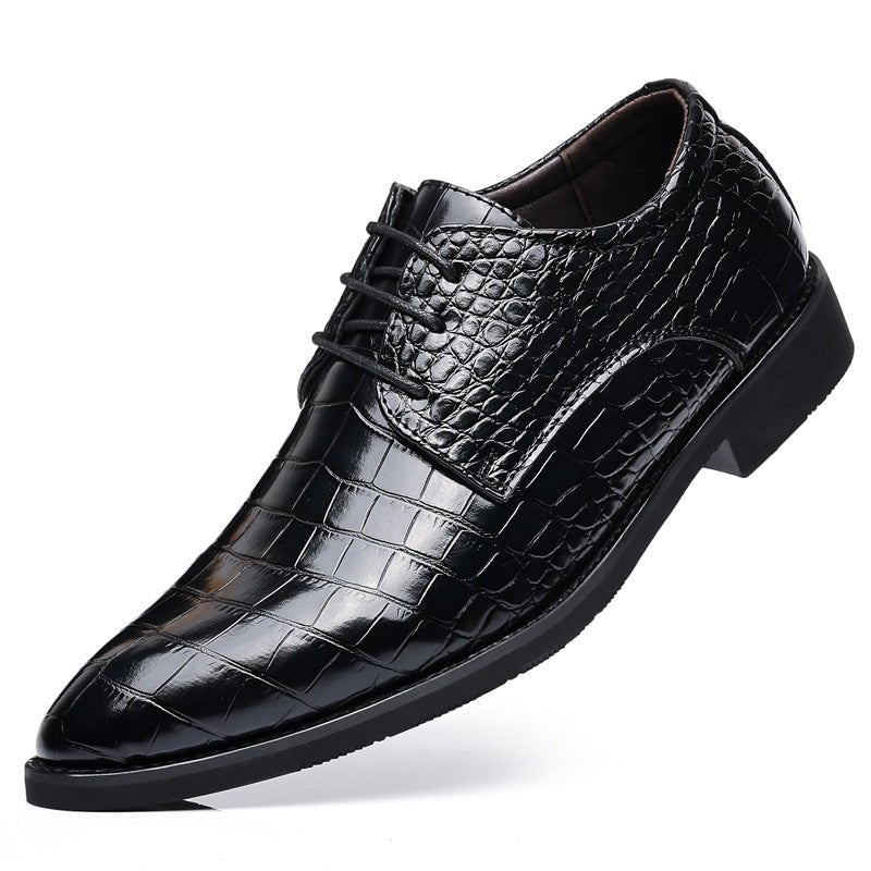 Men's Business Casual Shoes Fish Grain British Leather Shoes | Luxury Home Accessories | Heulog Glow