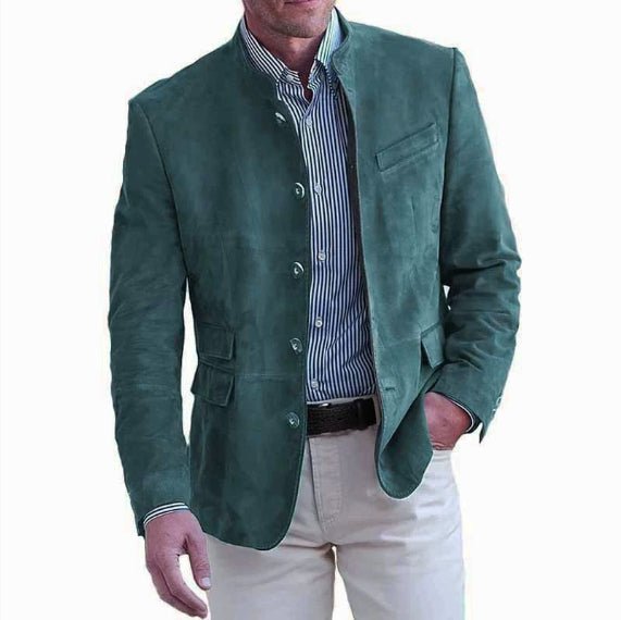 Men's Business Casual Suit Jacket Autumn Winter Fashion Commuter Daily Basic Blazer Solid Stand Collar Jacket Men's Clothing | Luxury Home Accessories | Heulog Glow