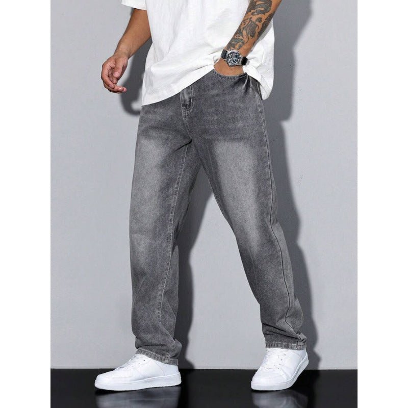 Men's Casual Straight-leg Loose Long Jeans | Luxury Home Accessories | Heulog Glow
