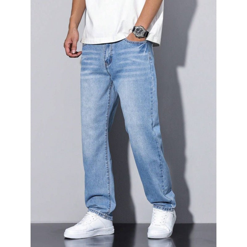 Men's Casual Straight-leg Loose Long Jeans | Luxury Home Accessories | Heulog Glow