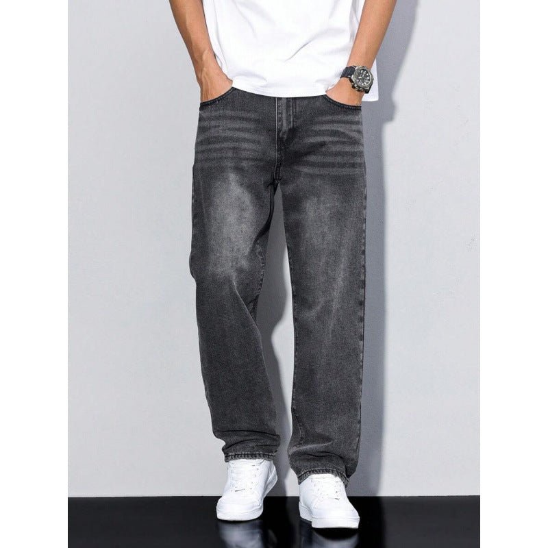 Men's Casual Straight-leg Loose Long Jeans | Luxury Home Accessories | Heulog Glow