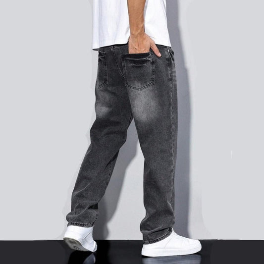 Men's Casual Straight-leg Loose Long Jeans | Luxury Home Accessories | Heulog Glow