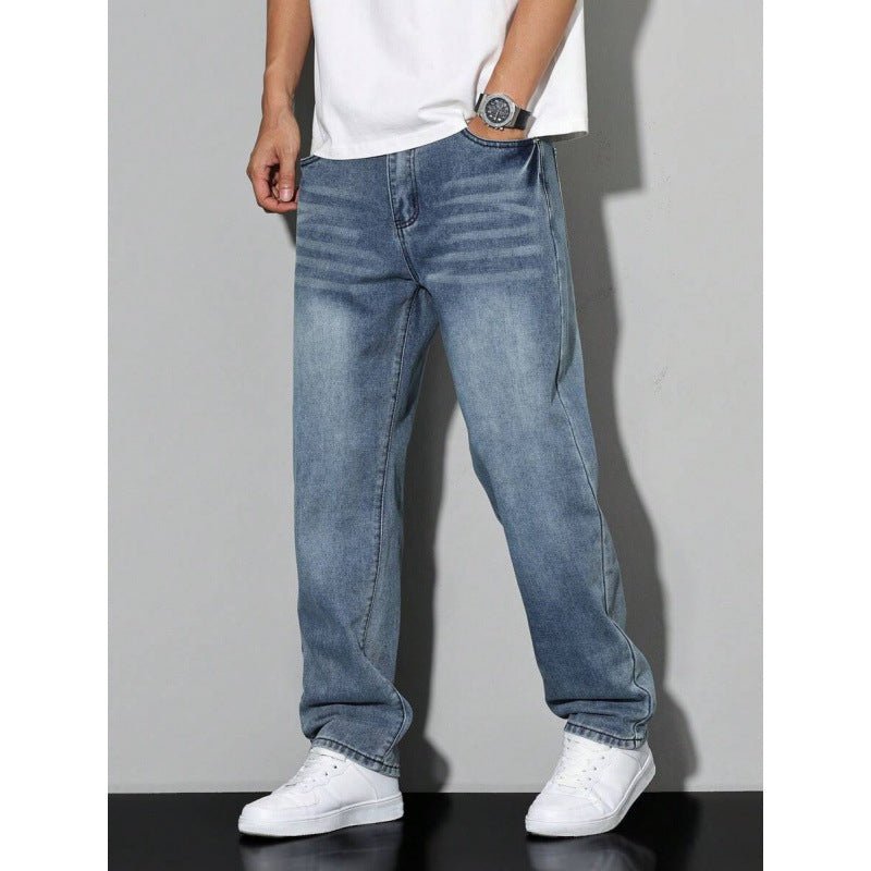 Men's Casual Straight-leg Loose Long Jeans | Luxury Home Accessories | Heulog Glow