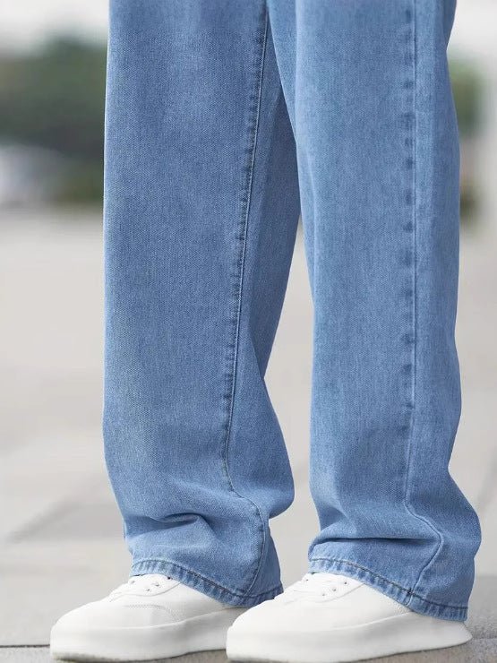 Men's Denim Loose Straight Casual Trousers | Luxury Home Accessories | Heulog Glow