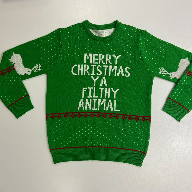 Men's Fashion Loose Jacquard Christmas Sweater | Luxury Home Accessories | Heulog Glow
