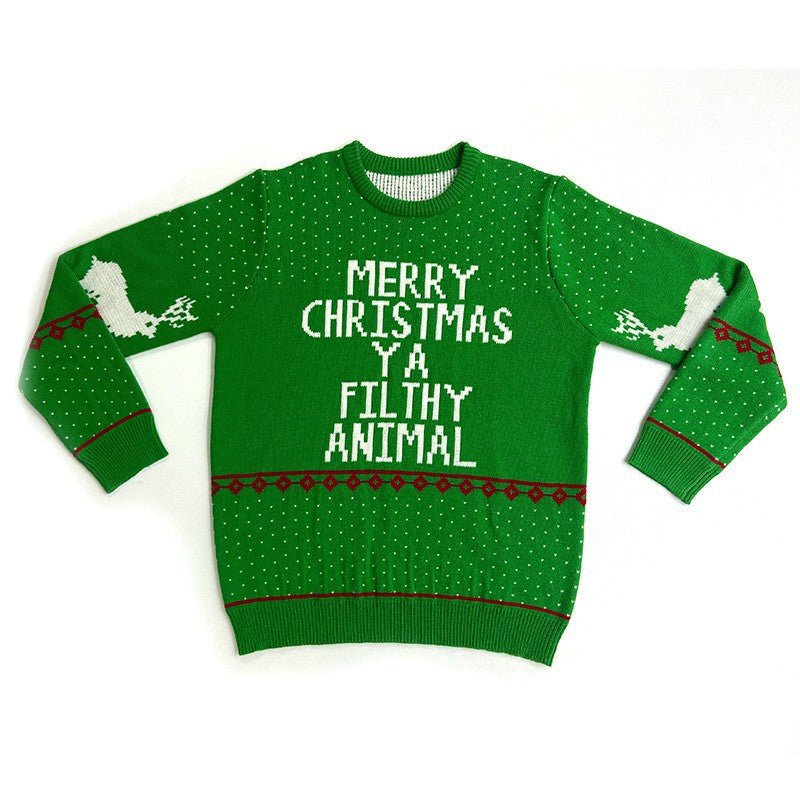 Men's Fashion Loose Jacquard Christmas Sweater | Luxury Home Accessories | Heulog Glow