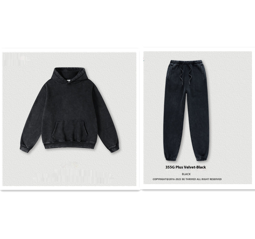 Men's Fashion Retro Velvet Padded Hooded Sweatshirt | Luxury Home Accessories | Heulog Glow