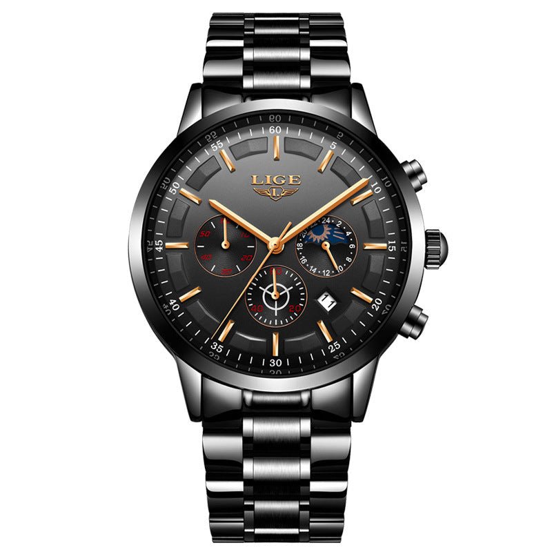 Men's Fashion Waterproof Moon Quartz Business Sports Watch | Luxury Home Accessories | Heulog Glow