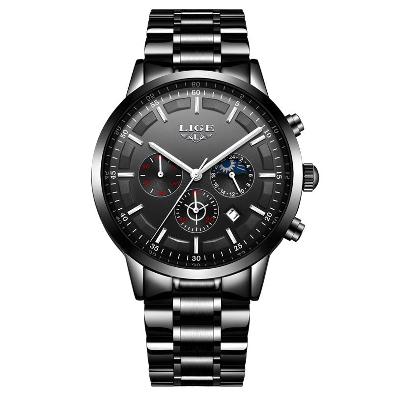 Men's Fashion Waterproof Moon Quartz Business Sports Watch | Luxury Home Accessories | Heulog Glow
