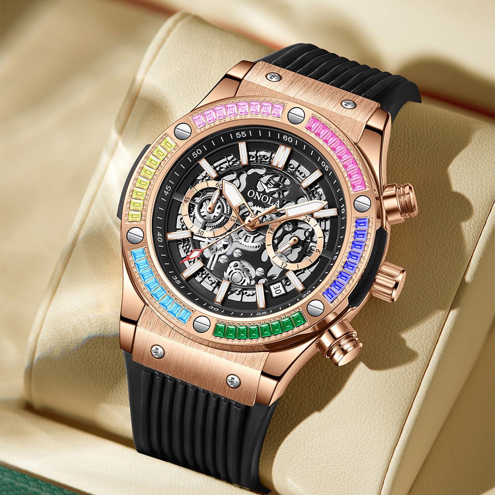 Men's Fashionable All-match Waterproof Multi-functional Quartz Watch | Luxury Home Accessories | Heulog Glow