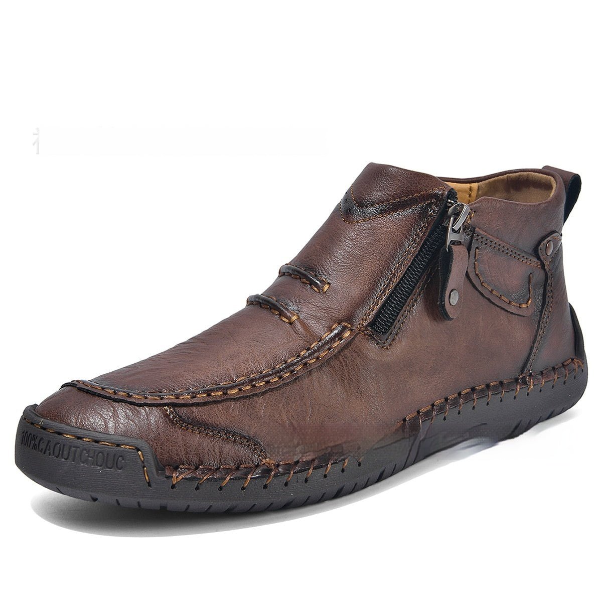 Men's Flats Ankle Boots Fashion Casual Side-zipper Boot Temperament Commuter Shoes | Luxury Home Accessories | Heulog Glow