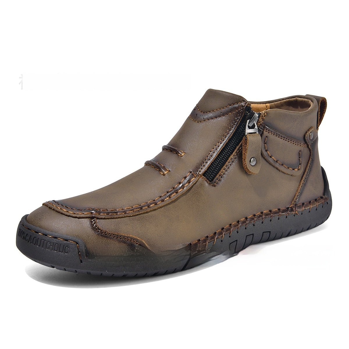 Men's Flats Ankle Boots Fashion Casual Side-zipper Boot Temperament Commuter Shoes | Luxury Home Accessories | Heulog Glow