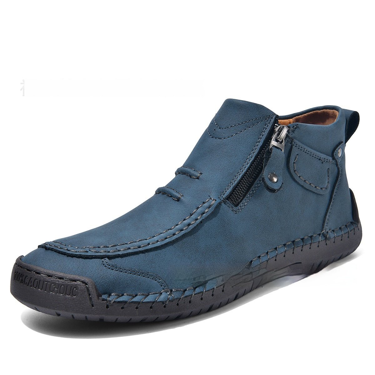 Men's Flats Ankle Boots Fashion Casual Side-zipper Boot Temperament Commuter Shoes | Luxury Home Accessories | Heulog Glow