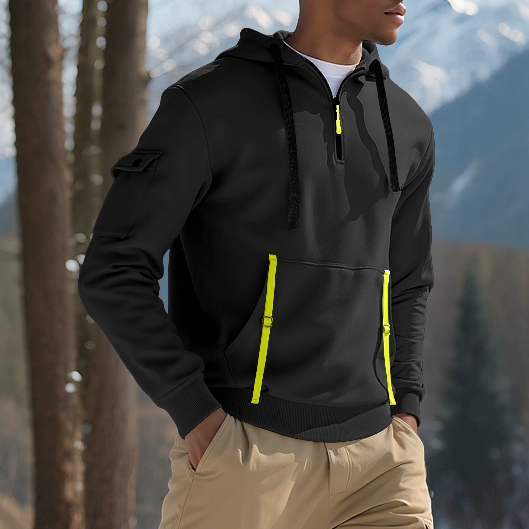 Men's Fleece-lined Casual Sweatshirt Fashion Hoodie | Luxury Home Accessories | Heulog Glow