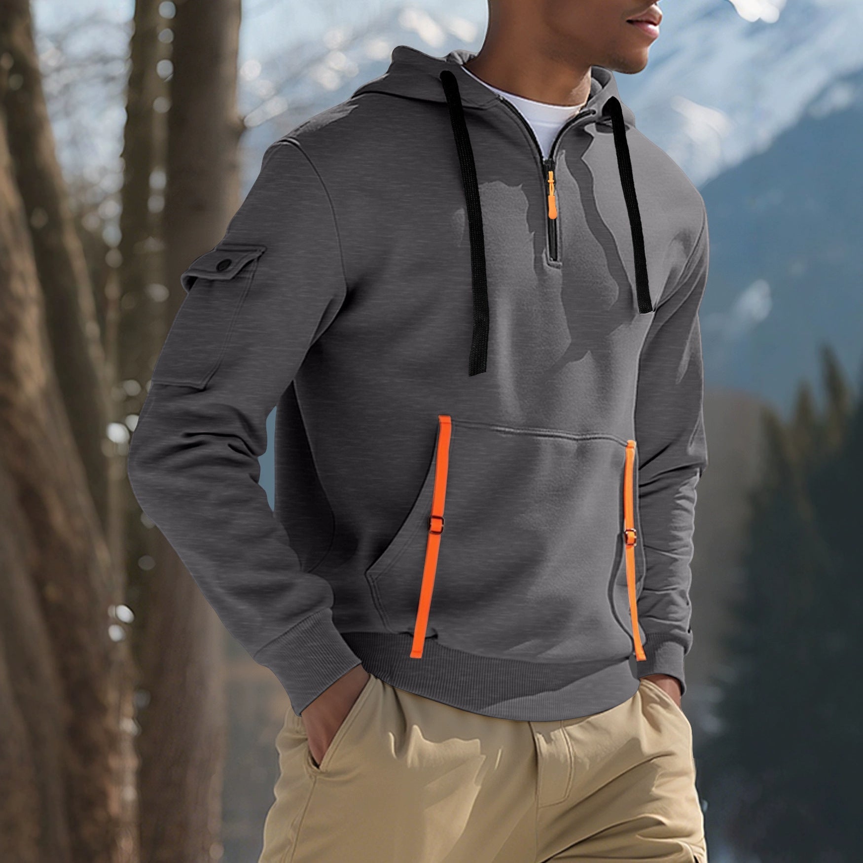Men's Fleece-lined Casual Sweatshirt Fashion Hoodie | Luxury Home Accessories | Heulog Glow