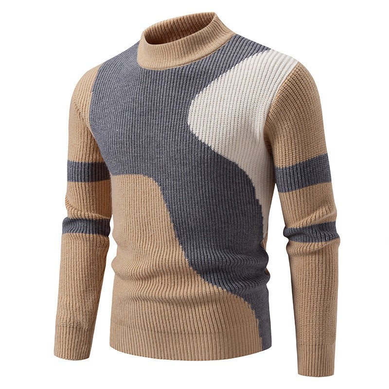 Men's Half-high Collar Colored Pullover Sweater | Luxury Home Accessories | Heulog Glow