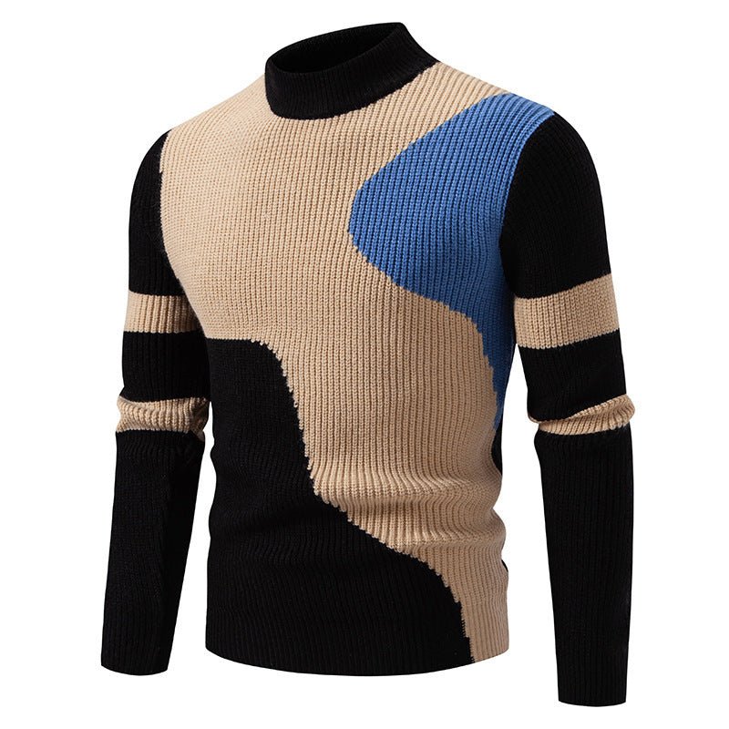 Men's Half-high Collar Colored Pullover Sweater | Luxury Home Accessories | Heulog Glow