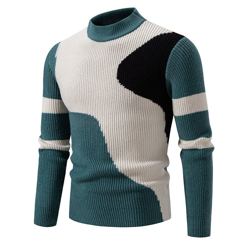 Men's Half-high Collar Colored Pullover Sweater | Luxury Home Accessories | Heulog Glow