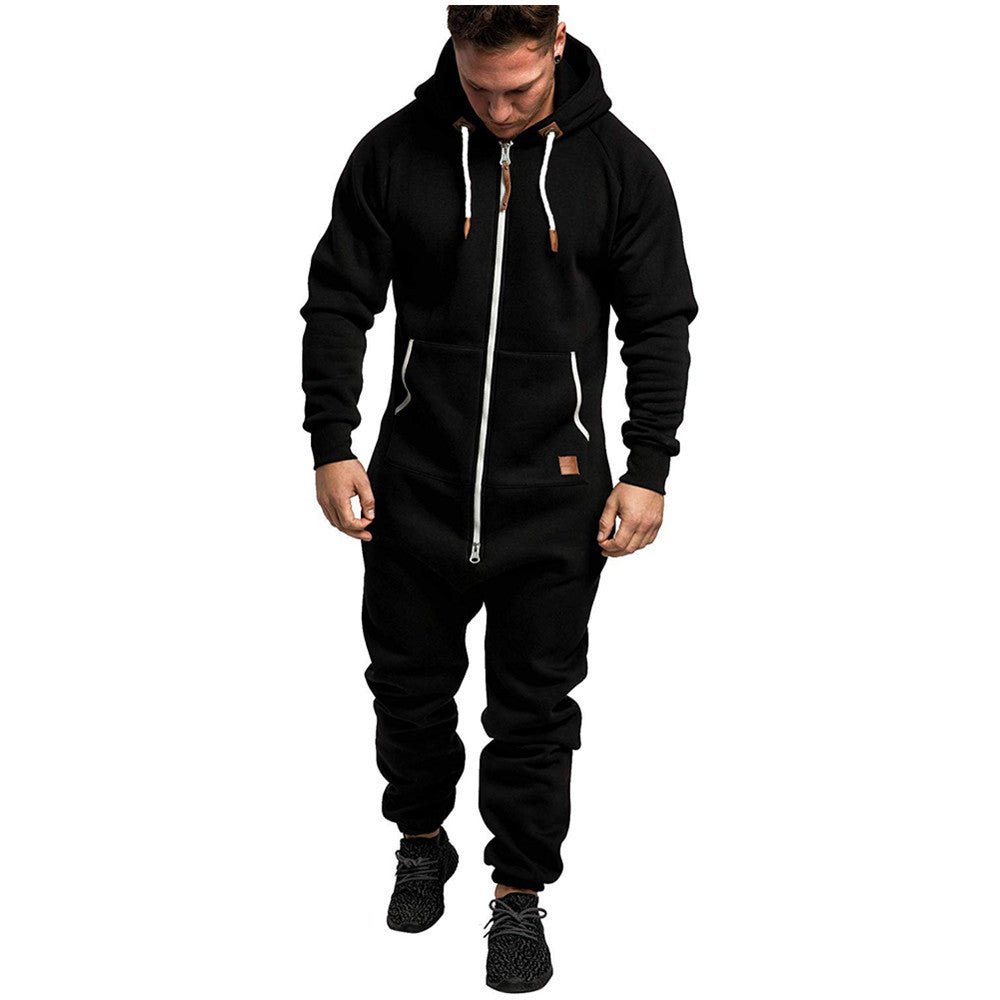 Men's hooded fleece jumpsuit | Luxury Home Accessories | Heulog Glow