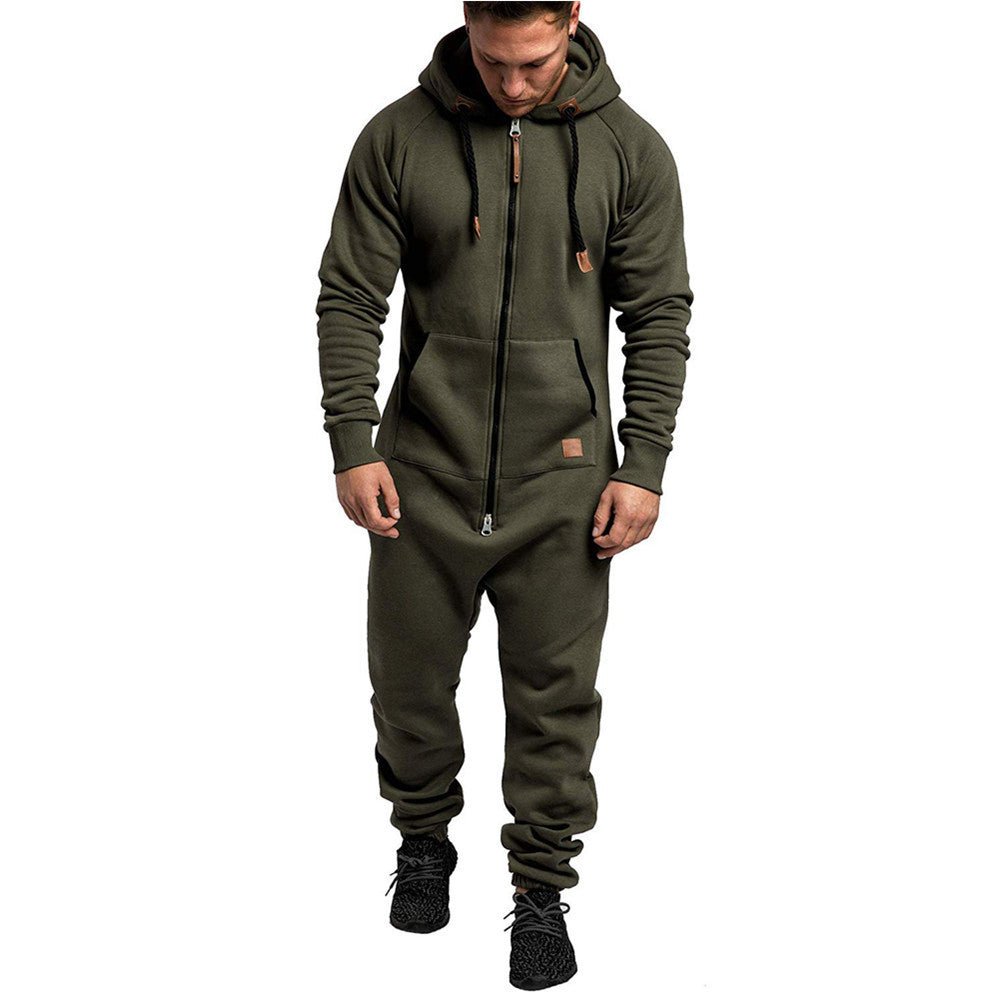 Men's hooded fleece jumpsuit | Luxury Home Accessories | Heulog Glow
