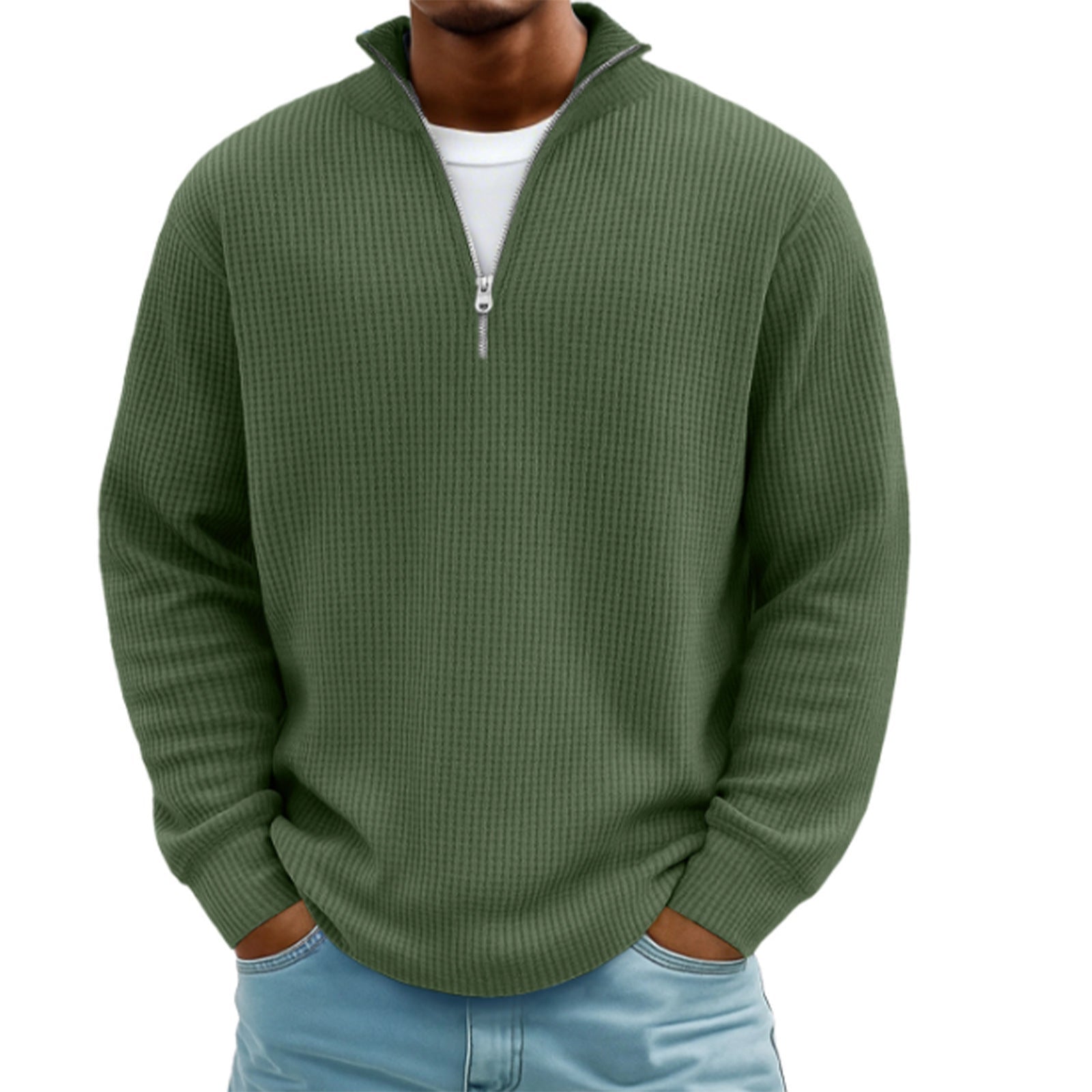 Men's Hoodie Waffle Knit Pullover | Luxury Home Accessories | Heulog Glow