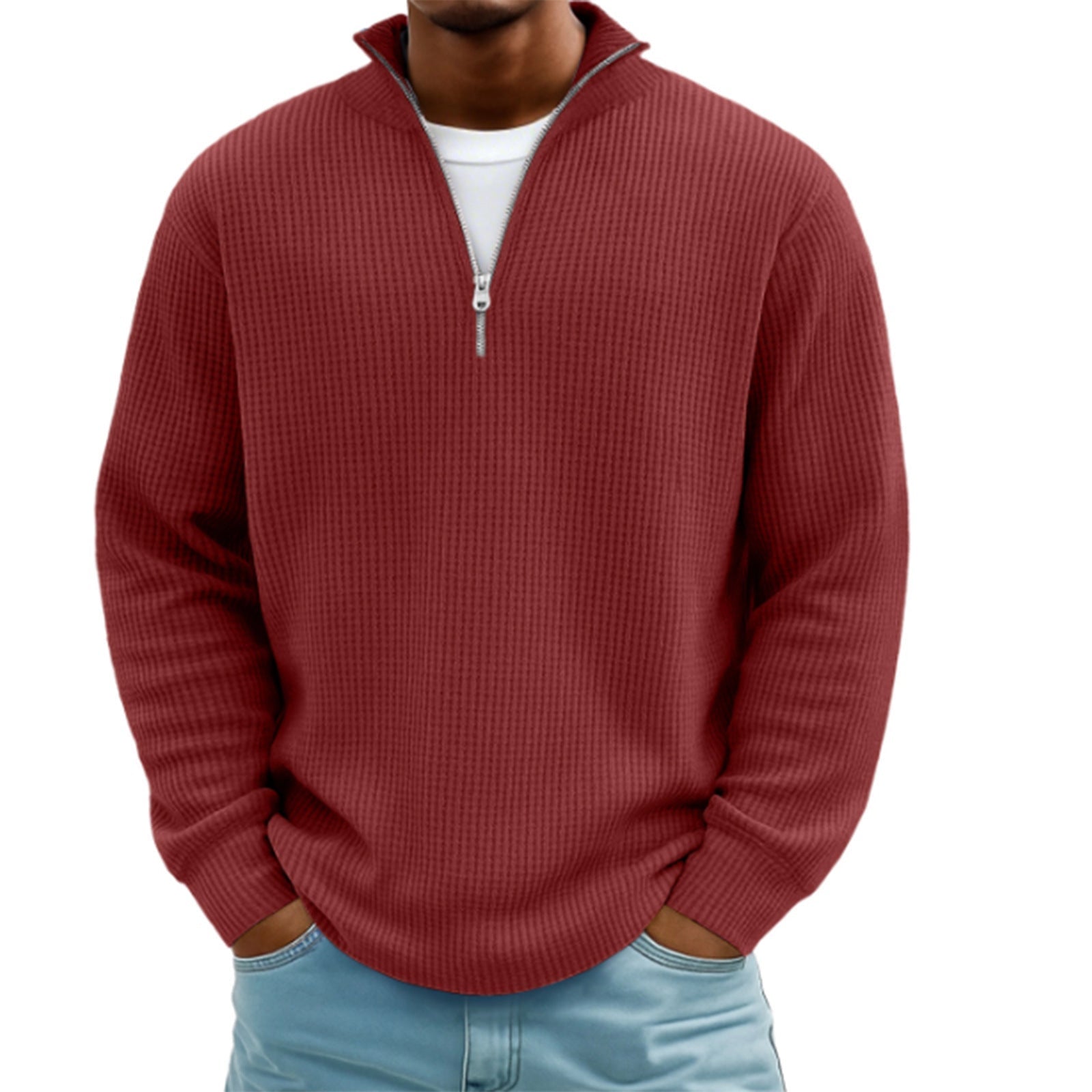 Men's Hoodie Waffle Knit Pullover | Luxury Home Accessories | Heulog Glow