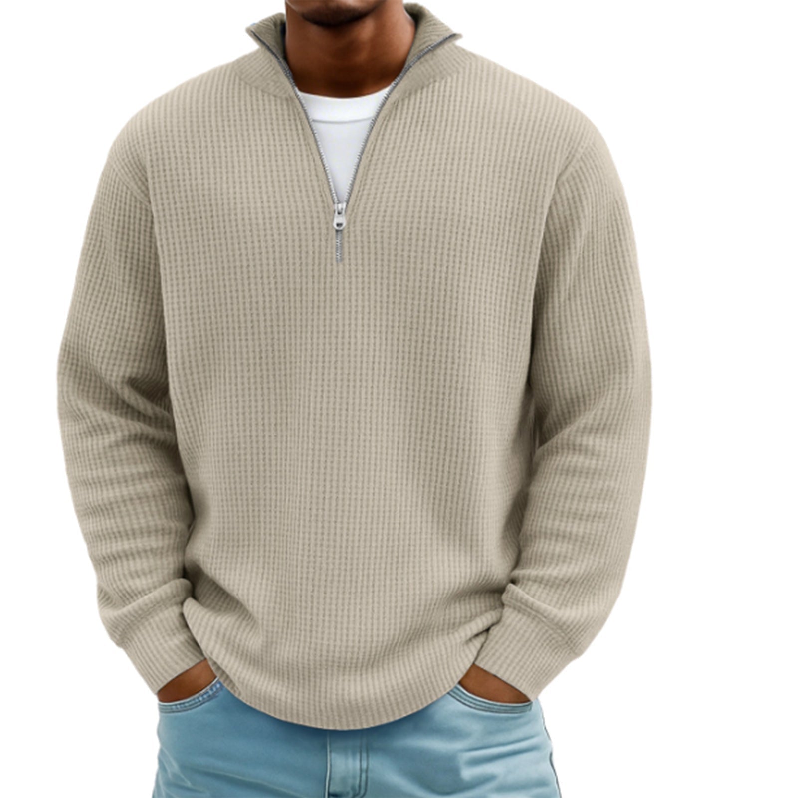 Men's Hoodie Waffle Knit Pullover | Luxury Home Accessories | Heulog Glow