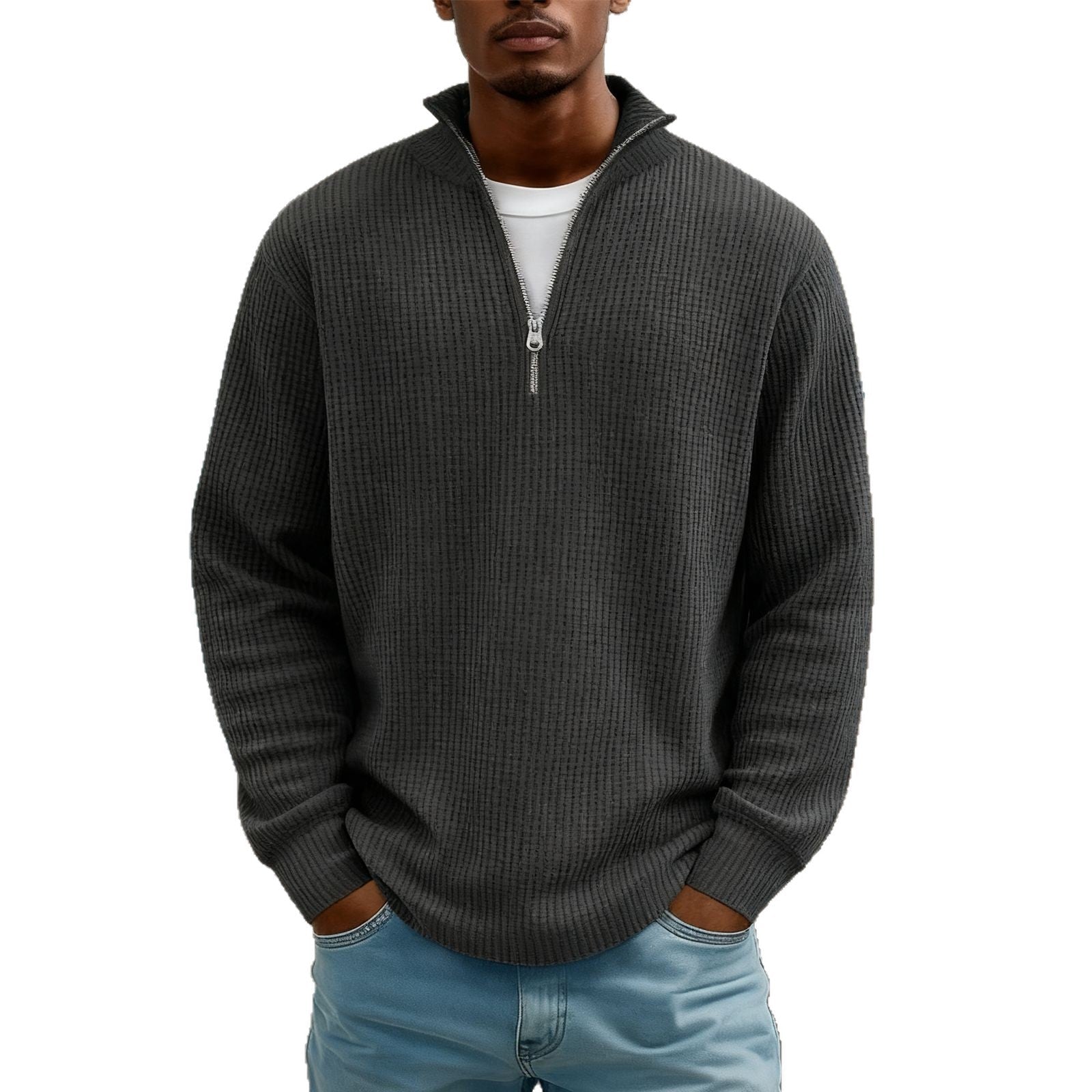 Men's Hoodie Waffle Knit Pullover | Luxury Home Accessories | Heulog Glow